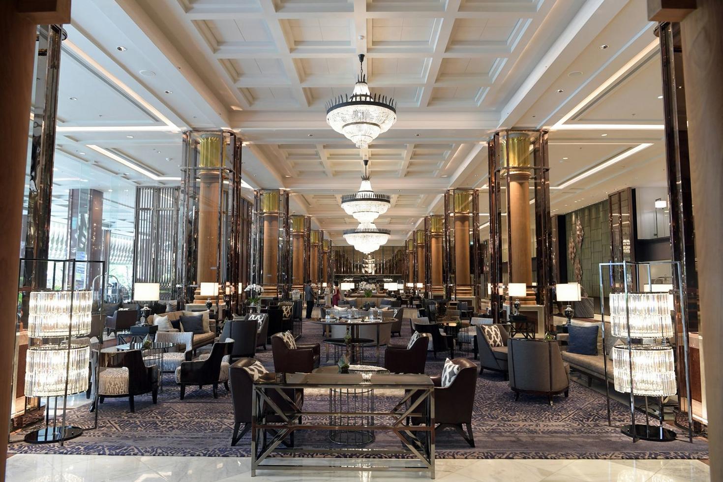 Elegant hotel lobby